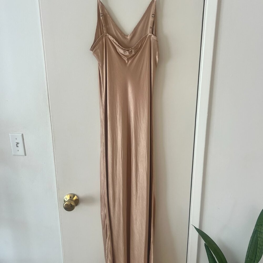 Enza Costa Bias Cut Slip Dress - beige - Picture 2 of 4
